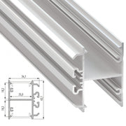 Perfil Aluminio Tipo DOPIO 2,02M — Vetonek