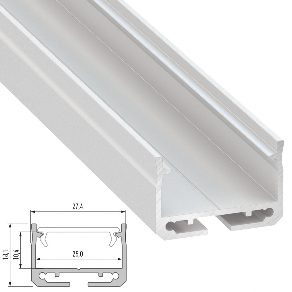 Perfíl Aluminio Tipo SILEDA 2,02M — Vetonek