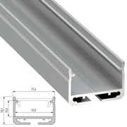 Perfíl Aluminio Tipo SILEDA 2,02M — Vetonek (2)