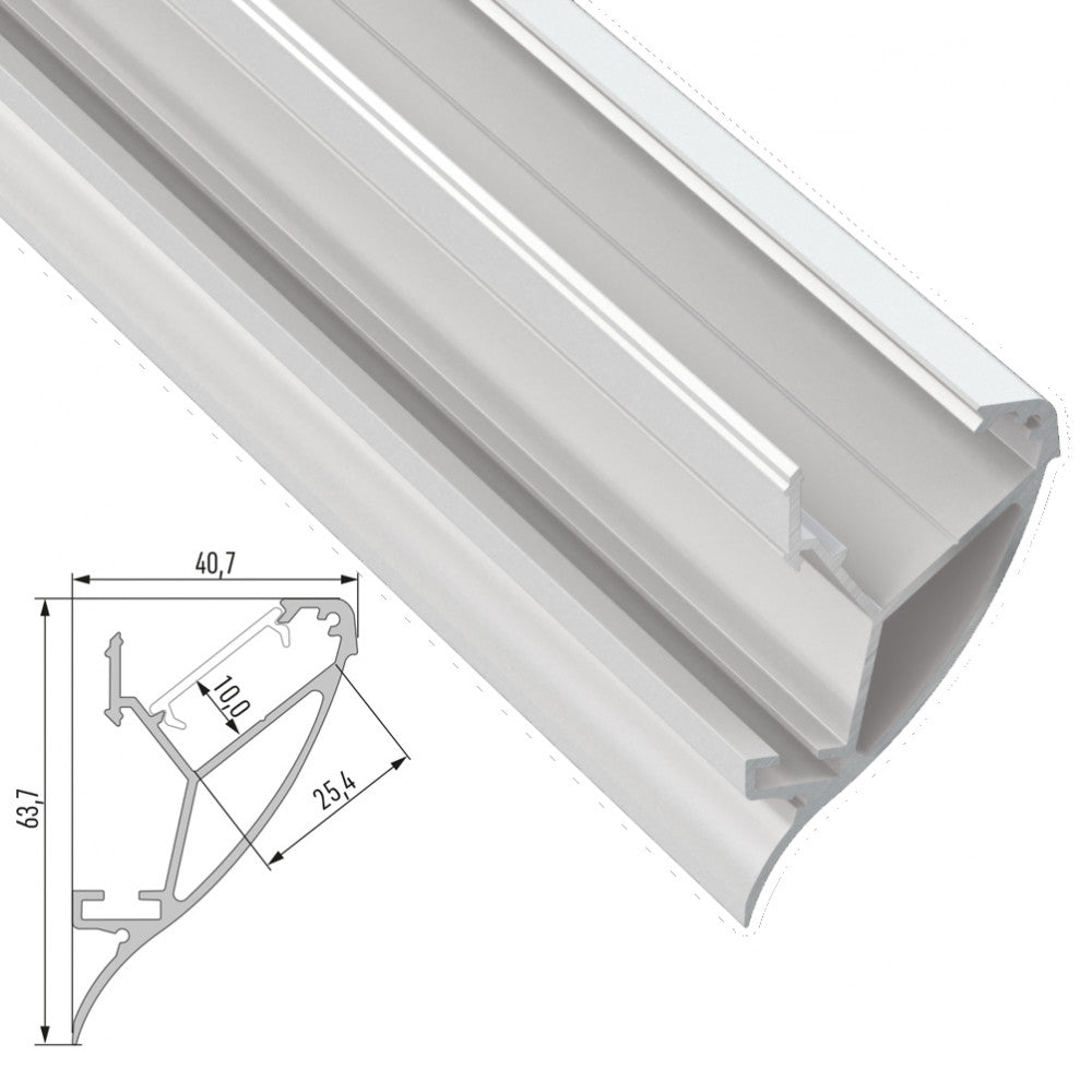 Perfíl Aluminio CONVA 2,02M — Vetonek