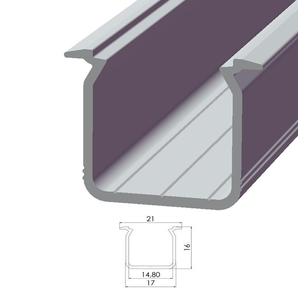 Perfíl Aluminio Tipo ECO P05 1,00M — Vetonek