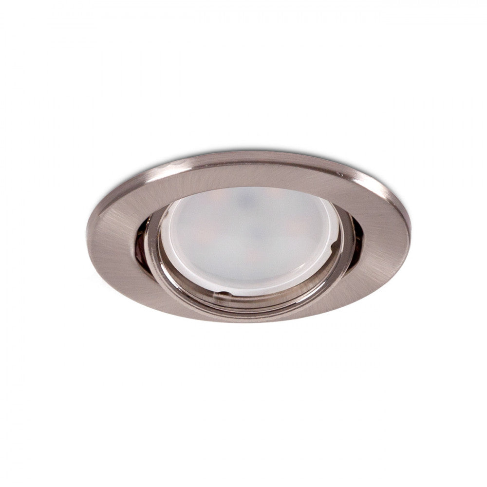 Aro Foco Downlight Circular Basculante "Vepa" Acero 90mm - Satinado — Vetonek (2)