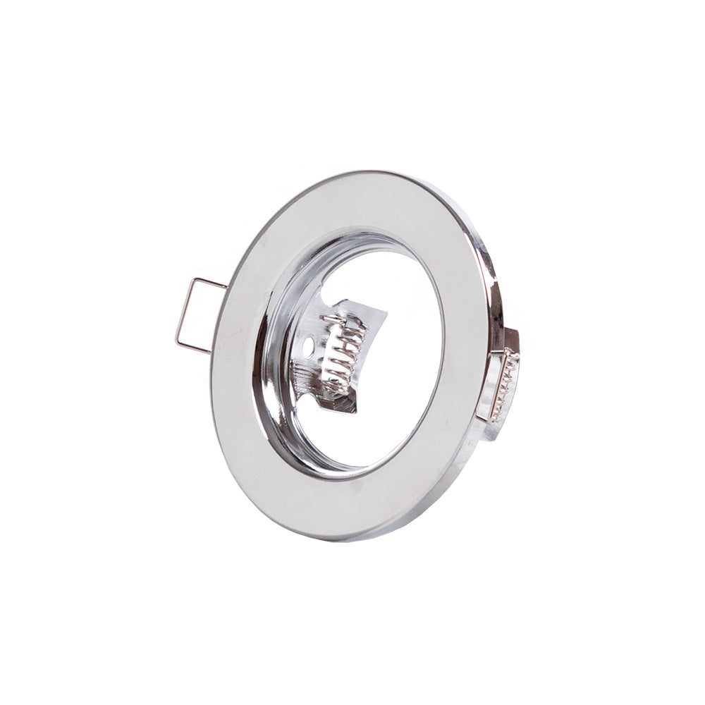 Aro Foco Downlight Circular "Sara" Acero 81mm - Cromado — Vetonek