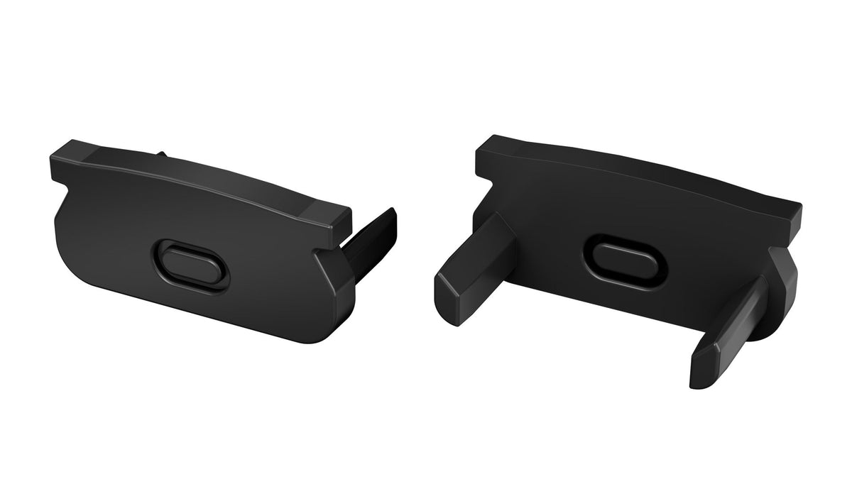 Perfíl Aluminio KIMERA-ORRE Anodizado Negro con Difusor Opal y Tapones 2,02M — Vetonek (2)