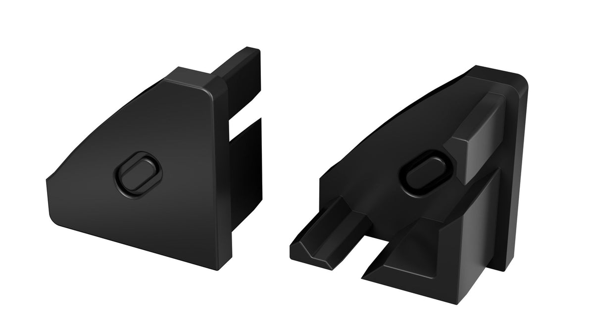 Perfíl Aluminio KIMERA-BARDE Anodizado Negro con Difusor Opal y Tapones 2,02M — Vetonek (2)