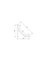 Perfíl Aluminio KIMERA-BARDE Anodizado Negro con Difusor Opal y Tapones 2,02M — Vetonek (3)