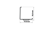 Perfíl Aluminio KIMERA-"ARRE" Anodizado Negro con Difusor Opal , Tapones y Clips Sujección 2,02M — Vetonek (3)