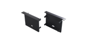 Perfíl Aluminio KIMERA-"HEDE" Anodizado Negro con Difusor Opal , Tapones y Clips Sujección 2,02M — Vetonek (2)