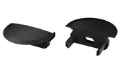 Perfíl Aluminio KIMERA-SELDE Anodizado Negro con Difusor Opal y Tapones 2,02M — Vetonek (2)
