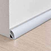 Perfíl Aluminio KIMERA-BARDE Anodizado Plata con Difusor Opal y Tapones 2,02M — Vetonek
