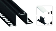 Perfíl Aluminio KIMERA-ODIS Anodizado Negro con Difusor Opal y Tapones 2,02M — Vetonek (3)