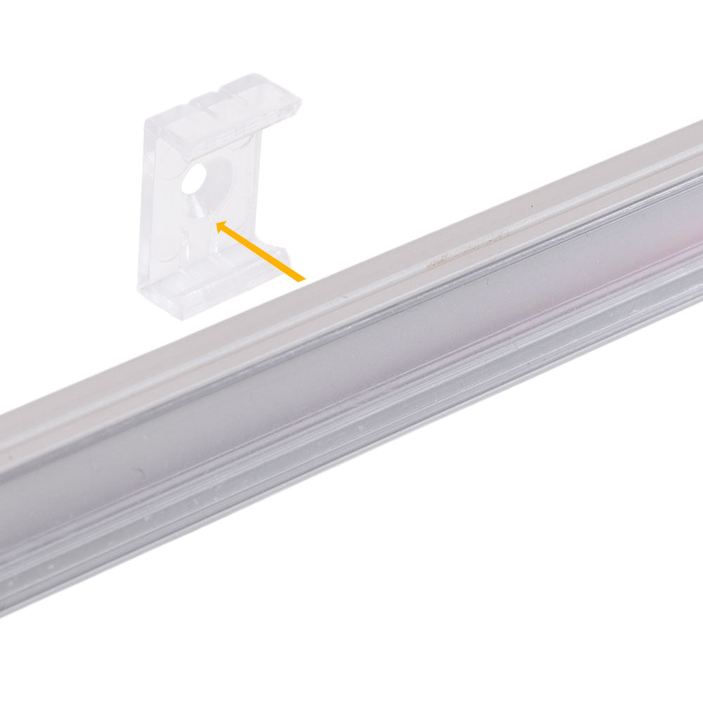 Perfíl Aluminio para Tira LED Difusor Transparente x 2M — Vetonek (3)