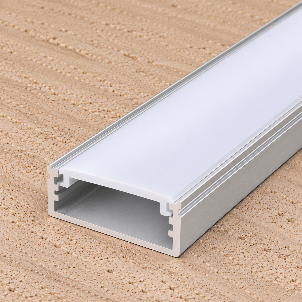 Perfíl Aluminio para Tira LED Doble - Difusor Opal x 2M — Vetonek