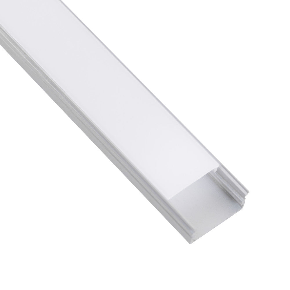 Perfíl Aluminio para Tira LED Doble - Difusor Opal x 2M — Vetonek (3)