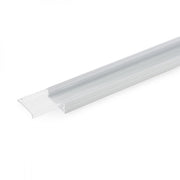 Perfíl Aluminio para Tira LED Doble - Difusor Transparente x 2M — Vetonek (2)