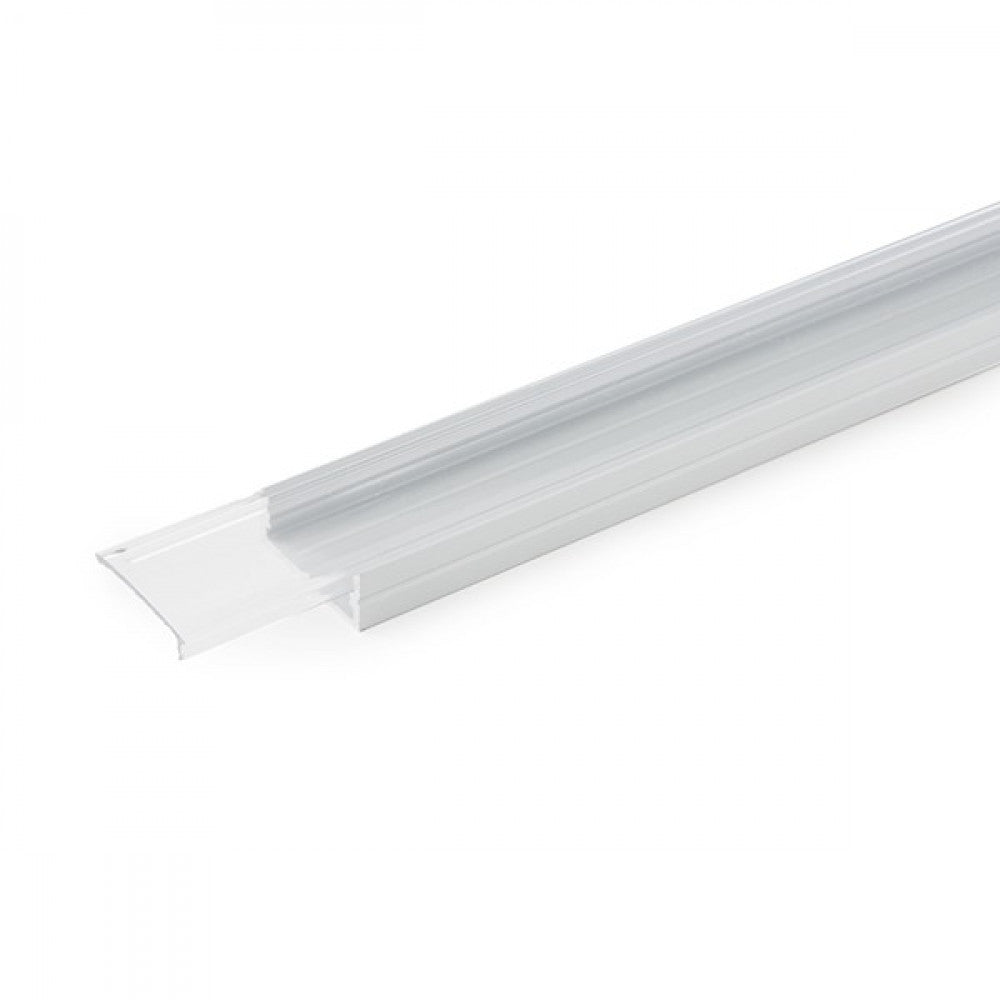 Perfíl Aluminio para Tira LED Doble - Difusor Transparente x 2M — Vetonek (2)