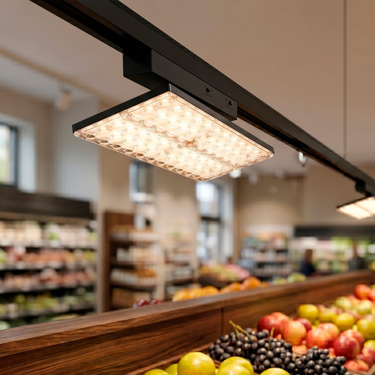 Foco Led Para Carril Market Negro 30W CCT — Vetonek