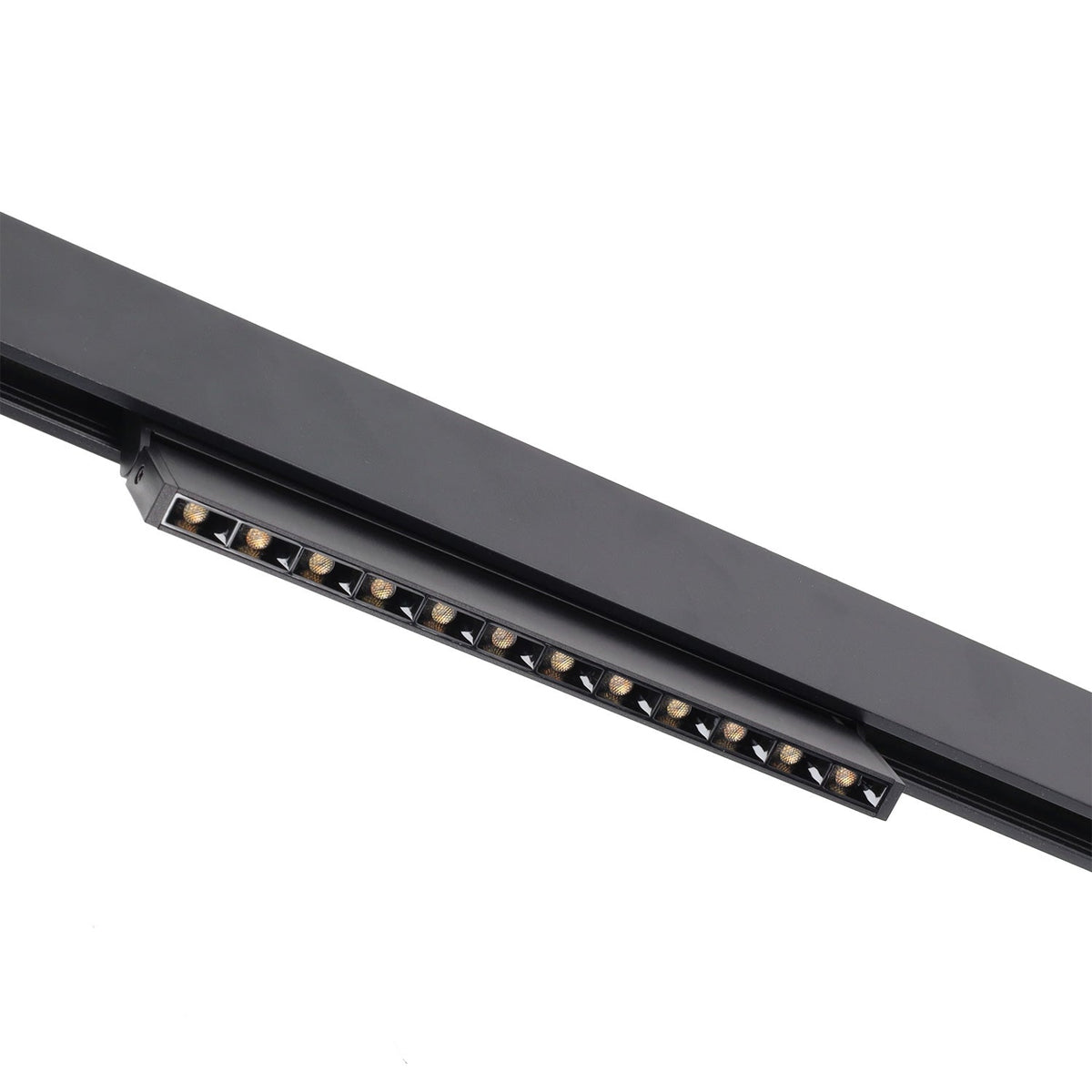 Luminaria LED Carril Magnético 10mm 9W 70Lm/W 38º 48VDC CCT (Tonalidad Luz Ajustable) Acabado Negro — Vetonek (2)