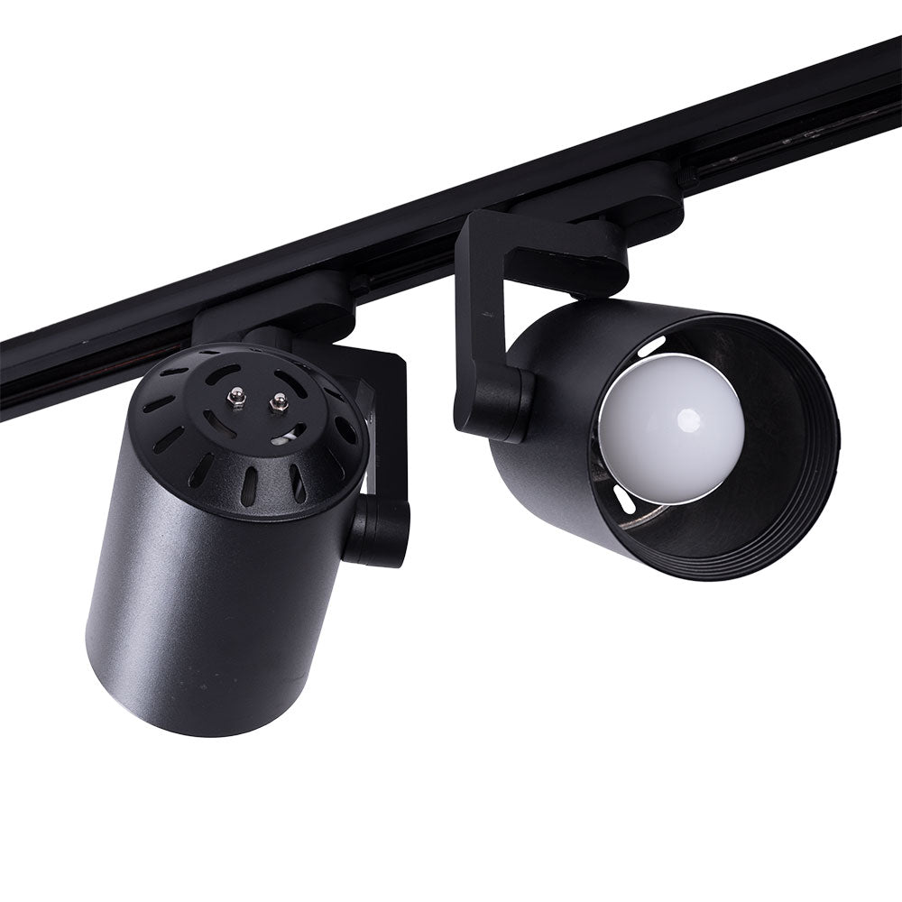 Pack 2 Foco de Carril Monofásico E27 PAR30/A65 - Negro — Vetonek (2)