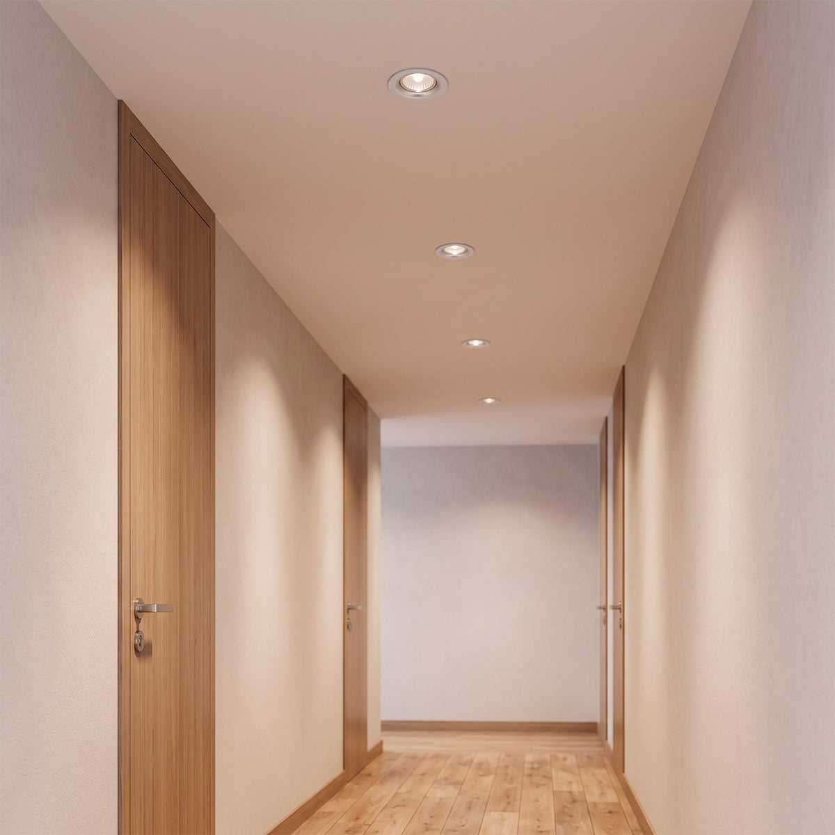 Aro downlight empotrable redondo GU10 color plata "Virel" — Vetonek (2)