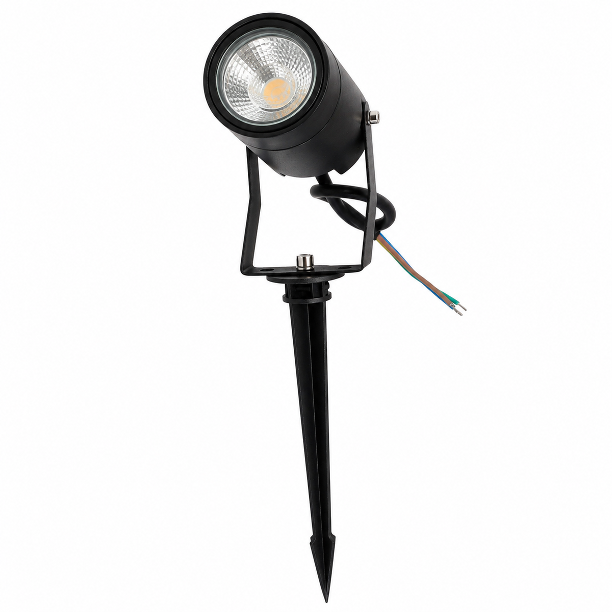 Foco de Jardin GU10 con Pincho-Acabado Negro — Vetonek