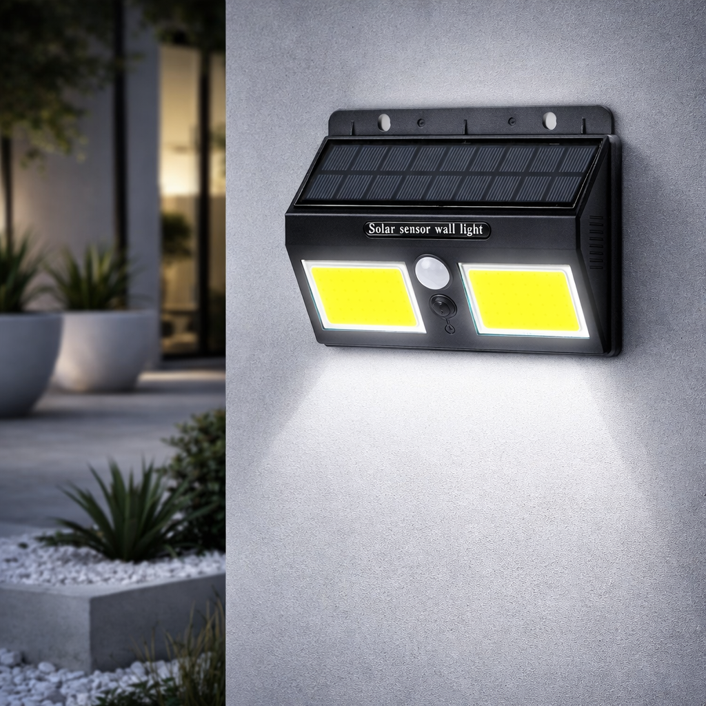 Aplique Solar LED IP65 Sensor Batería: 3,7V 1.200Ma — Vetonek