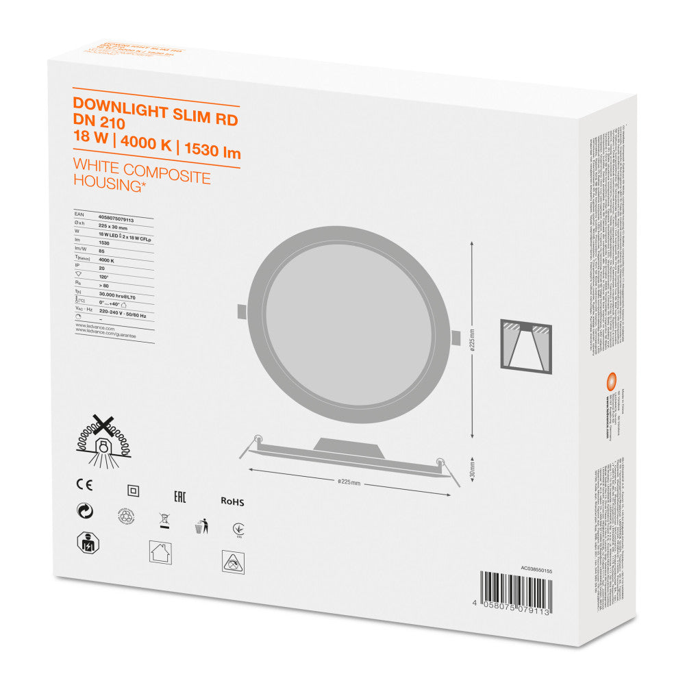 Downlight LED LEDVANCE 18W 1530Lm 4000K 120º IP20 — Vetonek (2)
