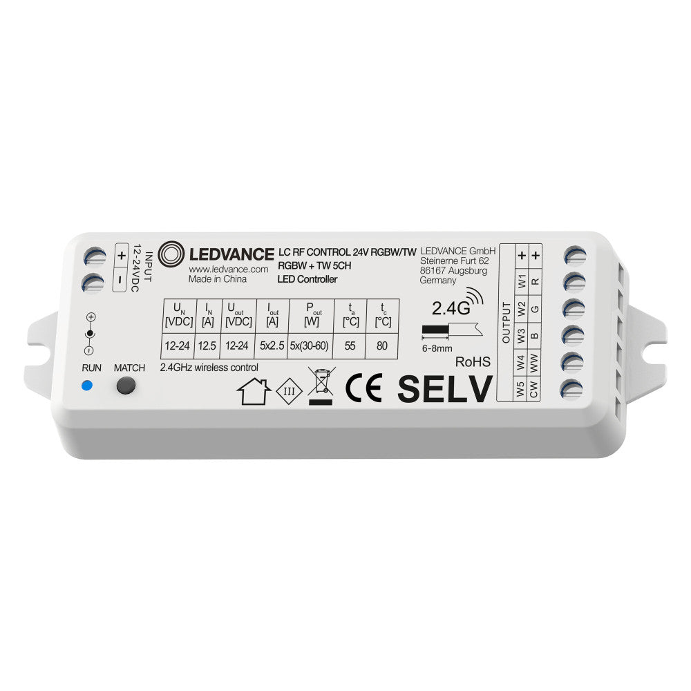 Controlador LEDVANCE EC LC RF de 24 V RGBW/TW — Vetonek