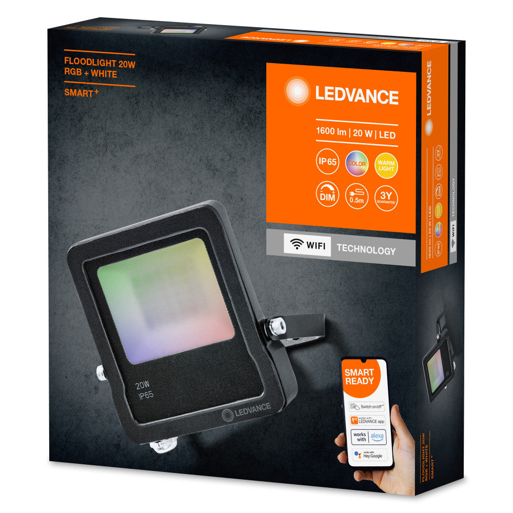 Proyector LED Ledvance "Smart" de W, lúmenes, 3000 K, 100º, IP65, regulable. — Vetonek (8)
