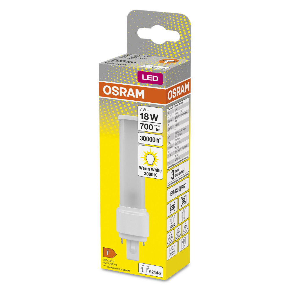 Lámpara LED Ledvance/DULUX G24d 2 7W 700Lm 3000K 120º IP20 — Vetonek (2)