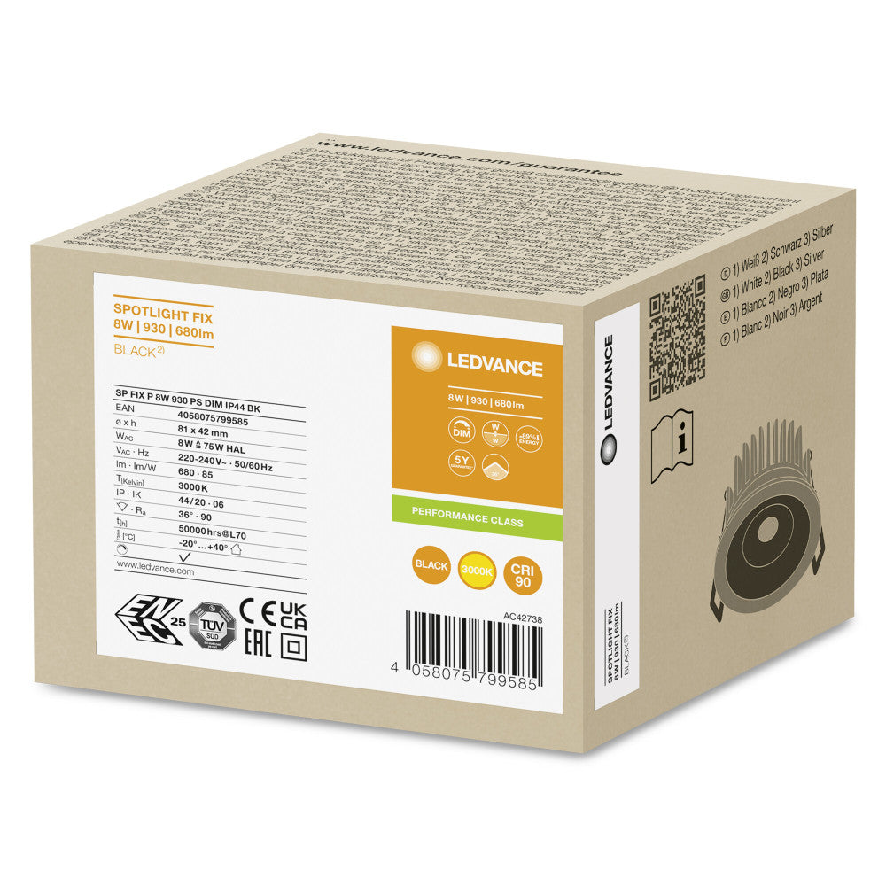 Foco LED LEDVANCE 8W 36º IP44/IP20 Regulable — Vetonek (2)