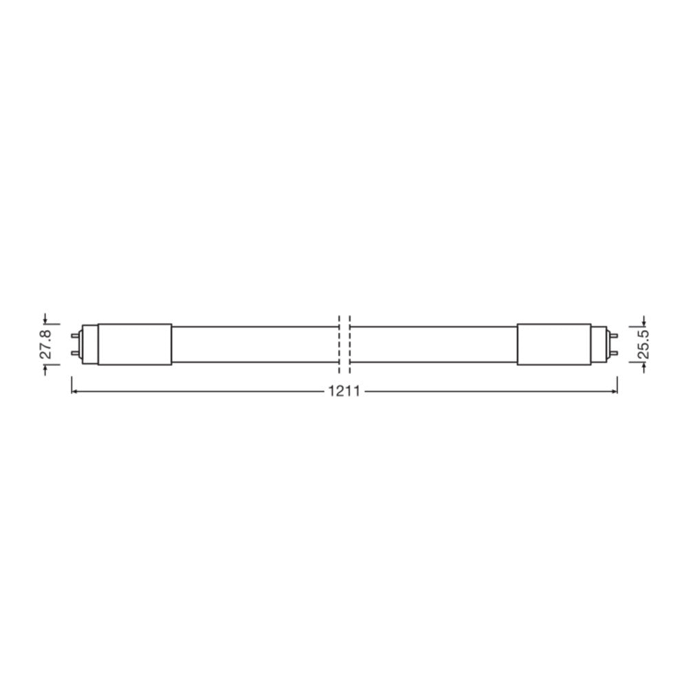 Tubo LED T8 Ledvance con balasto electrónico G13, 14 W, 1900 lm, 3000 K, 190º, IP20 — Vetonek (2)