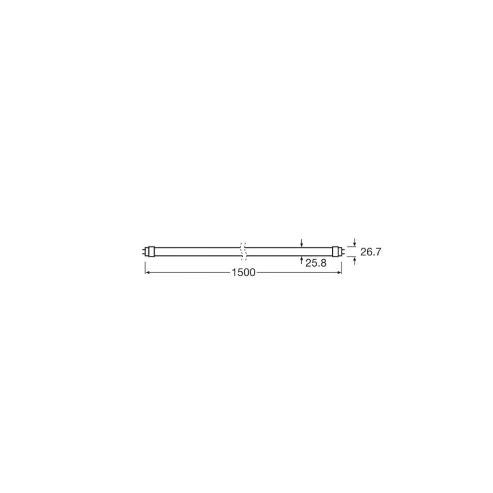 Tubo LED T8 Ledvance G13 190º IP20 — Vetonek (2)