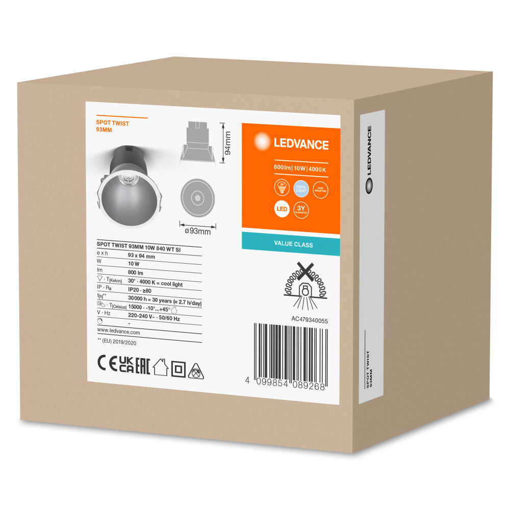 Foco LED Ledvance 10W 800Lm 4000K 30º IP20/IP20 — Vetonek (2)