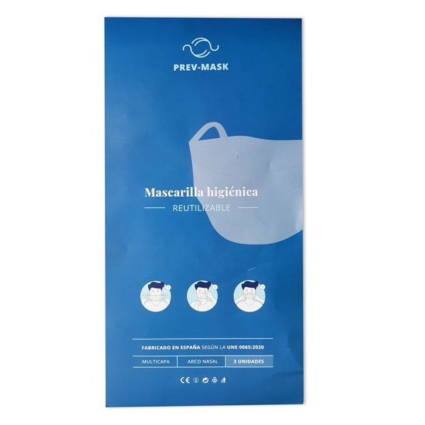 Mascarillas higiénicas reutilizables para adultos - Pack de 3 Vetonek