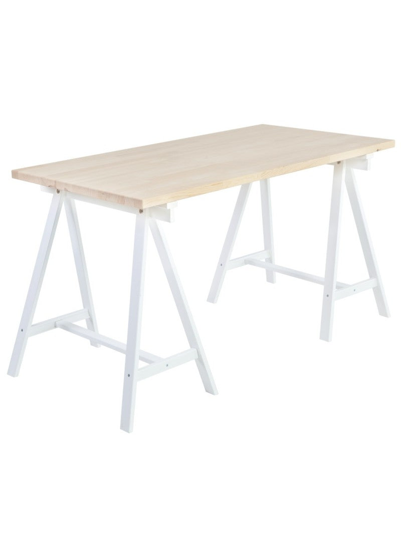 Mesa escritorio de madera con caballete blanco DECO para tu hogar Astideco