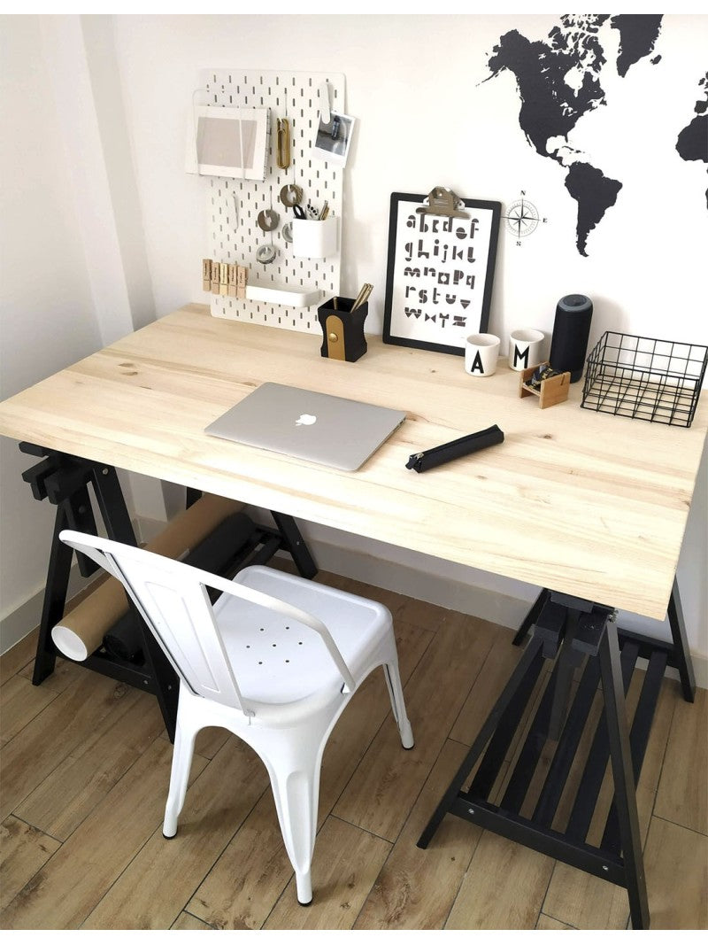 Mesa escritorio de madera ARCHI TEC con caballete negro Astideco