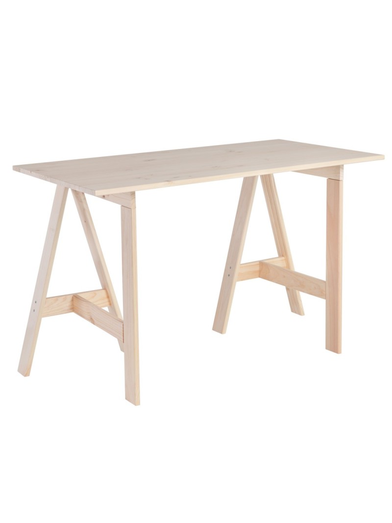 Mesa escritorio pequeño de madera con caballete natural GLAM Astideco