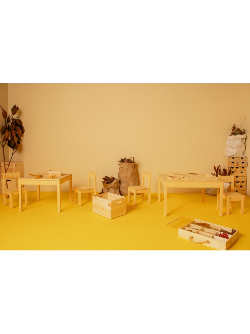 Mesa infantil de madera CURIE - Ideal para guarderías y aulas Astideco