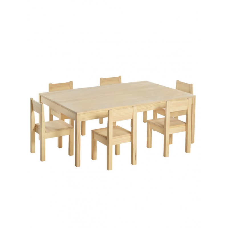 Mesa infantil de madera CURIE - Ideal para guarderías y aulas Astideco