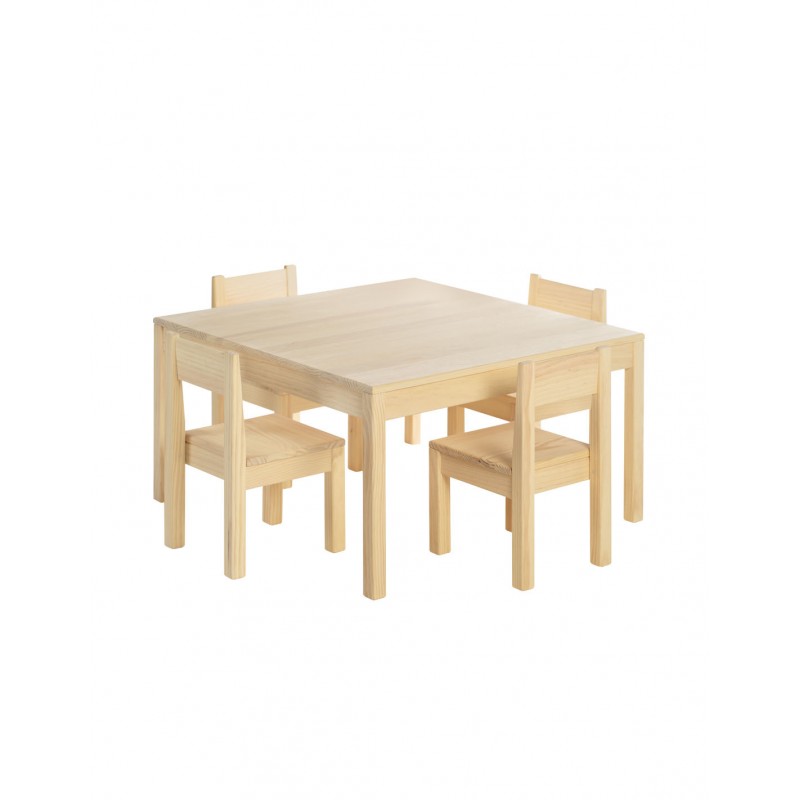 Mesa Infantil de Madera CURIE - 46x80x80 cm Astideco