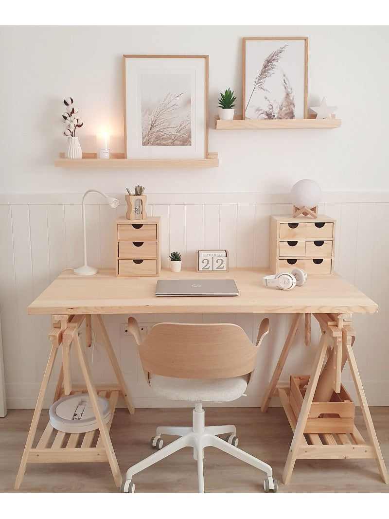 Mini cajonera de madera con seis cajones Astideco