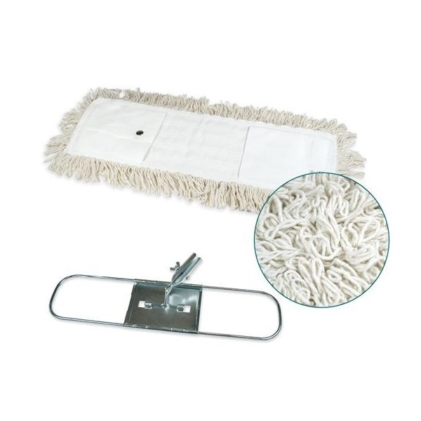 Mopa plana industrial de algodón de 60 cm con bastidor Vetonek