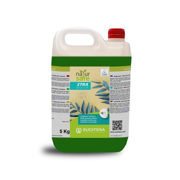 Limpiador Multiusos Ecológico Ecolabel Natursafe Xtra Quick 5 Lt Vetonek