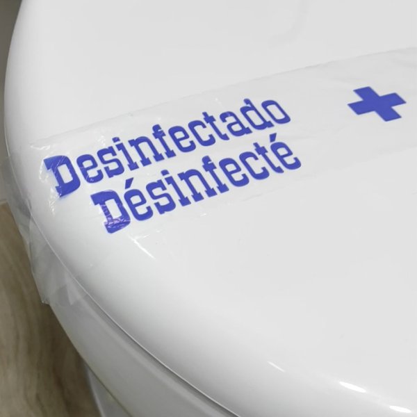 Pack de 1000 precintos WC tipo banda circular - Señalización de limpieza Vetonek