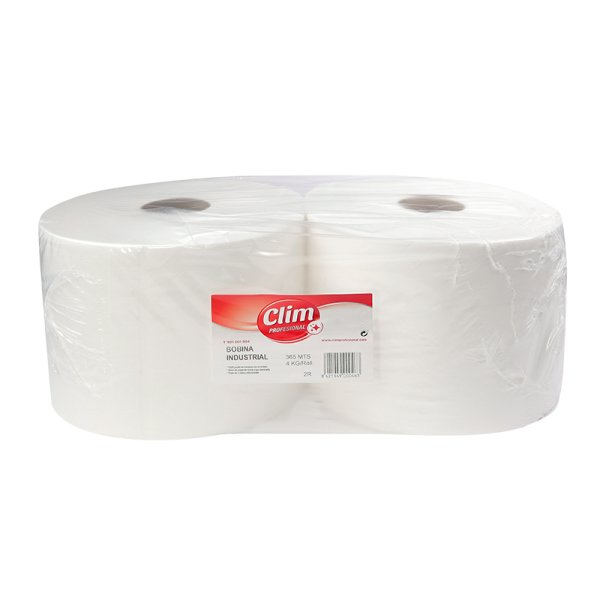 Pack de 2 bobinas de papel industrial 100% celulosa - 350 metros Vetonek