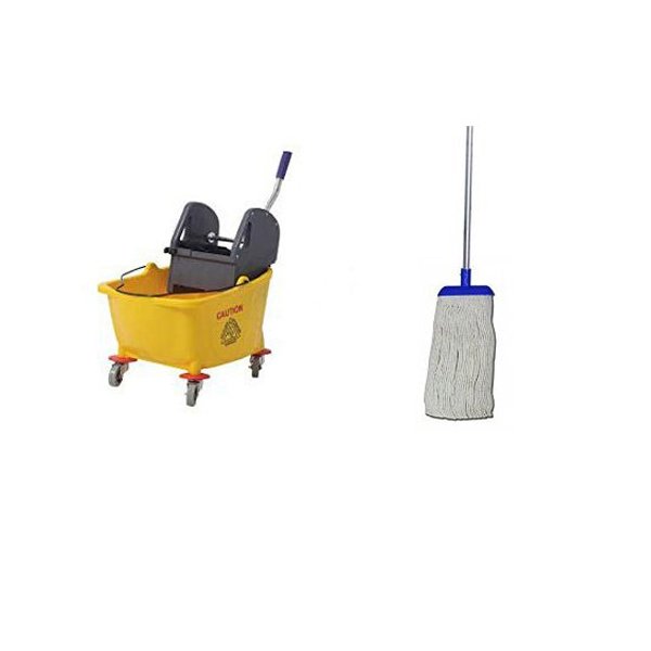 Pack completo de fregado de suelos: cubo 32L y fregona industrial Vetonek
