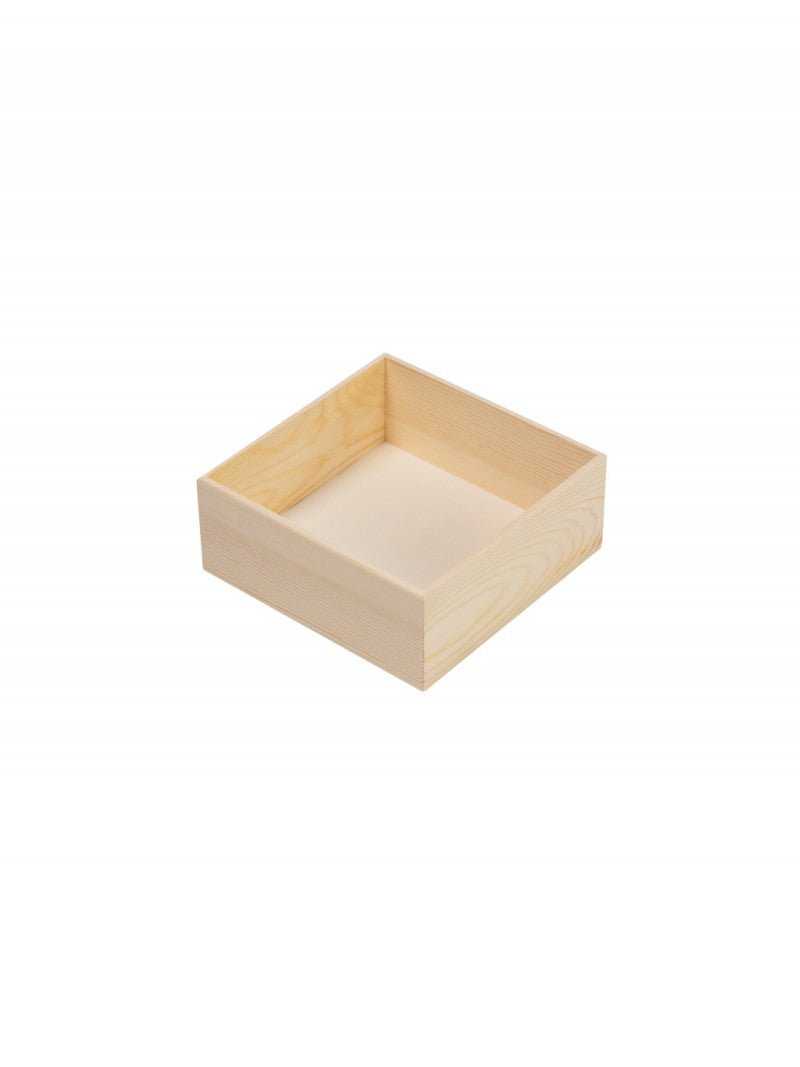 Pack de 4 cajas cuadradas de madera Montessori - 19x19x7,5cm Astideco