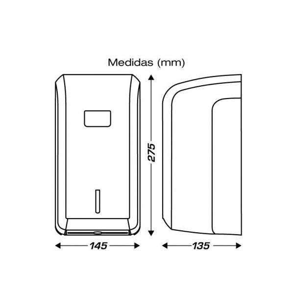 Pack dispensador papel mini mecha + 12 rollos secamanos Vetonek