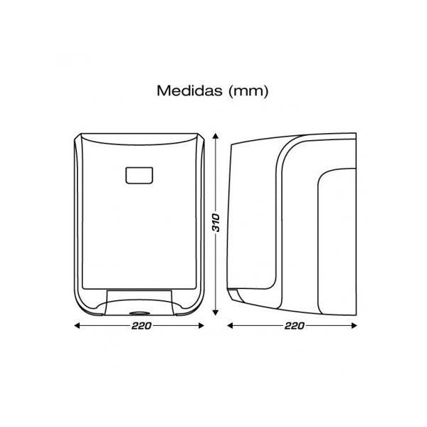 Pack dispensador secamanos mecha y papel ecológico – 6 rollos Vetonek